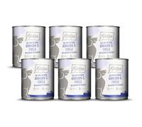 MjAMjAM - Comida húmeda Premium para Perros - Duo de suculento Pollo y Trucha con calabacín al Vapor, Pack de 6 (6 x 800 g), sin Cereales con Extra de Carne