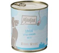 MjAMjAM - comida húmeda premium para perros - Junior jugoso pollo con huevo, pack de 6 (6 x 800 g), natural con extra de carne