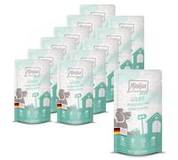 MjAMjAM - Comida húmeda Premium para Perros - Quetschie - Pava Rica con riso cocido y calabacín al Vapor, Pack de 12 (12 x 125g), sin Gluten con Extra de Carne