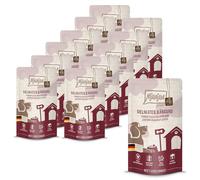 MjAMjAM - Comida húmeda Premium para Perros - Quetschie - Puro Placer cárnico - Canguro Delicado Puro, Pack de 12 (12 x 125g), sin Cereales con Extra de Carne