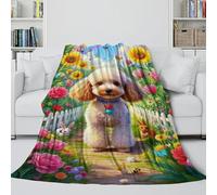 MJASVNDFO Caniche Manta Franela - Cobija Regalo Cumpleaños para Hermana Hermano Sobrino Sobrina Colega - Manta para Dar Calor Y Bondad A Los Que Te Importan 40x50inch(100x130cm)