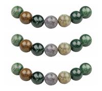 MJDCB 10mm 35 piezas Cuentas de Piedra Ágata India Redondas Sueltas Piedras Semipreciosas Naturales para Hacer Joyas Pulseras Collares