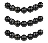 MJDCB 10mm 35 piezas Cuentas de Piedra Ágata Rayada Negra Redondas Sueltas Piedras Semipreciosas Naturales para Hacer Joyas Pulseras Collares