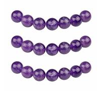 MJDCB 10mm 35 piezas Cuentas de Piedra Amatista Redondas Sueltas Piedras Semipreciosas Moradas Naturales para Hacer Joyas Pulseras Collares