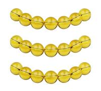 MJDCB 10mm 35 piezas Cuentas de Piedra Citrino Redondas Sueltas Piedras Semipreciosas Naturales para Hacer Joyas Pulseras Collares