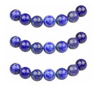 MJDCB 10mm 35 piezas Cuentas de Piedra Lapislázuli Redondas Sueltas Piedras Semipreciosas Azul Naturales para Hacer Joyas Pulseras Collares