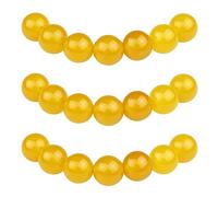 MJDCB 12mm 30 piezas Cuentas de Piedra Ágata Amarilla Redondas Sueltas Piedras Semipreciosas Naturales para Hacer Joyas Pulseras Collares