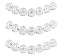 MJDCB 12mm 30 piezas Cuentas de Piedra Cuarzo Blanco Redondas Sueltas Piedras Semipreciosas Naturales para Hacer Joyas Pulseras Collares
