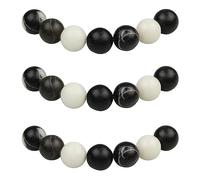 MJDCB 12mm 30 piezas Cuentas de Piedra Jaspe Cebra Blanco Negro Redondas Sueltas Piedras Semipreciosas Naturales para Hacer Joyas Pulseras Collares