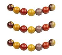 MJDCB 12mm 30 piezas Cuentas de Piedra Jaspe Mookaita Redondas Sueltas Piedras Semipreciosas Naturales para Hacer Joyas Pulseras Collares