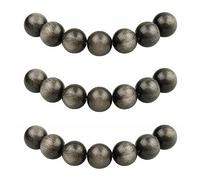 MJDCB 12mm 30 piezas Cuentas de Piedra Obsidiana Plata Redondas Sueltas Piedras Semipreciosas Naturales para Hacer Joyas Pulseras Collares