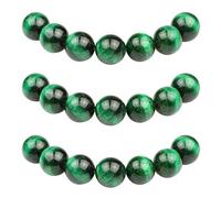 MJDCB 12mm 30 piezas Cuentas de Piedra Ojo de Tigre Verde Redondas Sueltas Piedras Semipreciosas Naturales para Hacer Joyas Pulseras Collares