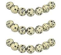MJDCB 12mm 30 piezas Cuentas de Piedra Piel Leopardo Roja Redondas Sueltas Piedras Semipreciosas Naturales para Hacer Joyas Pulseras Collares