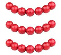 MJDCB 12mm 30 piezas Cuentas de Piedra Turquesa Rojo Sintéticas Redondas Sueltas Piedras Semipreciosas para Hacer Joyas Pulseras Collares