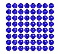 MJDCB 35 piezass Cuentas de Ojo de Gato Azul Zafiro 10mm Abalorio de Cristal Redondas Sueltas para Hacer Joyería Pulsera Collar Pendientes Bisutería Accesorios