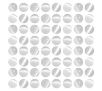 MJDCB 35 piezass Cuentas de Ojo de Gato Blanco 10mm Abalorio de Cristal Redondas Sueltas para Hacer Joyería Pulsera Collar Pendientes Bisutería Accesorios