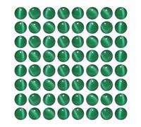 MJDCB 45 piezass Cuentas de Ojo de Gato Verde Pavo Real 8mm Abalorio de Cristal Redondas Sueltas para Hacer Joyería Pulsera Collar Pendientes Bisutería Accesorios
