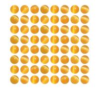 MJDCB 60 piezass Cuentas de Ojo de Gato Amarillo Dorado 6mm Abalorio de Cristal Redondas Sueltas para Hacer Joyería Pulsera Collar Pendientes Bisutería Accesorios