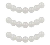 MJDCB 6mm 60 piezas Cuentas de Piedra Ágata Blanca Redondas Sueltas Piedras Semipreciosas Naturales para Hacer Joyas Pulseras Collares