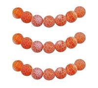 MJDCB 6mm 60 piezas Cuentas de Piedra Ágata Vena de Dragón Naranja Redondas Sueltas Piedras Semipreciosas Naturales para Hacer Joyas Pulseras Collares