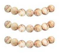 MJDCB 8mm 43 piezas Cuentas de Piedra Sangre Redondas Sueltas Piedras Semipreciosas Naturales para Hacer Joyas Pulseras Collares