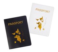 MJFENDAI 2 fundas para pasaporte, funda para pasaporte, para tarjetas de crédito, documentos de identidad y documentos de viaje, funda resistente al desgarro como protección contra la suciedad