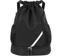 MJFENDAI Bolsa de deporte con cordón, mochila ajustable con túnel, mochila deportiva para niños con compartimento para pelotas y impermeable, mochila para adultos y jóvenes, para deporte y viajes