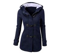 MJGkhiy Abrigo de invierno Mujeres más Abrigo Térmico Parka Abrigos De Piel Abrigo Acolchado Invierno Chaquetas Con Capucha Oferta Chaqueta Con Bolsillos Curvas Chaleco Teddy Fleece, azul marino, XXL