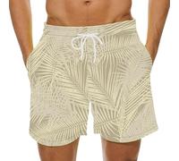 MJGkhiy Bañador de hombre de playa, pantalones cortos Quick Dry Casual Deportivo Boxer Mar Corto con Forro de Malla Ajustable Bañador Pantalones Cortos Gimnasio de Natación Piscina Surf Vacaciones,