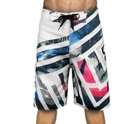 MJGkhiy Bañador para hombre de playa largo, bermudas de surf, bañador de secado rápido, pantalones cortos de baño, bañadores de piscina, pantalones cortos deportivos de playa con bolsillo y cordón