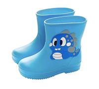 MJGkhiy Botas de lluvia para niño y niña, botas impermeables para niñas, galosa de PVC y suela antideslizante, botines de lluvia de goma antilluvia, zapatos de niña, ligeras, cómodas, Wsda10, 17 EU