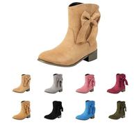 MJGkhiy Botas De Mujer Texanas Ante Botas Con Tacón Camperos Bota De Punta Cómodas Cowboy Boots Negras Western Botines Cuero Botines Marrones, beige, 43 EU