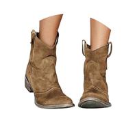 MJGkhiy Botas Mujer Texanas Ante Botas Con Tacón Camperos Bota Punta Invierno Western Boots Chelsea Negros Cowboy Botines Cuero Botines Cómodos, marrón, 38 EU
