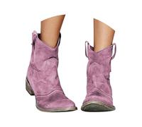 MJGkhiy Botas Mujer Texanas Ante Botas Con Tacón Camperos Bota Punta Invierno Western Boots Chelsea Negros Cowboy Botines Cuero Botines Cómodos, Violetta, 41 EU