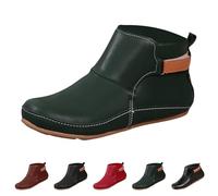 MJGkhiy Botas Texanas Mujer Bajas Camperos Boots Invierno Cowboy Botín Negro Chelsea Bota Marrones Western Botines Ankle, Verde, 37 EU