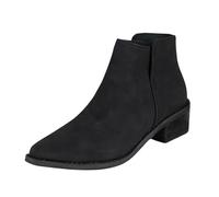MJGkhiy Botas Texanas Mujer Bajas Chelsea Boots Ankle Invierno Cowboy Botines Con Tacón Negro Western Botín Ankle Marrones Camperos Bota Punta, Negro , 38 EU