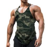 MJGkhiy Camiseta de tirantes para hombre de culturismo, ajustada, camiseta interior elástica sin mangas, camiseta muscular Gym chaleco ropa hombre gimnasio gimnasio entrenamiento Tank Top, Ag, XL