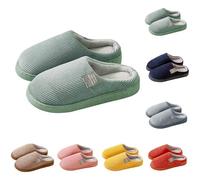 MJGkhiy Chanclas de invierno para mujer, cerradas por delante, cálidas, pantuflas de peluche de espuma viscoelástica Slippers suaves antideslizantes zapatos de casa peludos elegantes zapatillas