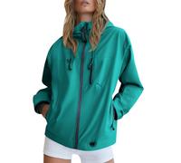 MJGkhiy Chaqueta impermeable mujer ligera chaqueta cortavientos lluvia senderismo Trench impermeable con capucha deportiva cortavientos chaquetas tallas grandes viaje Softshell al aire libre chaqueta