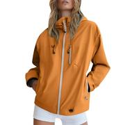 MJGkhiy Chaqueta impermeable mujer ligera chaqueta cortavientos lluvia senderismo Trench impermeable con capucha deportiva cortavientos chaquetas tallas grandes viaje Softshell al aire libre chaqueta