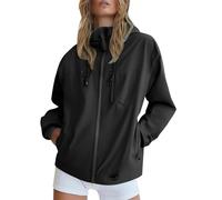 MJGkhiy Chaqueta impermeable mujer ligera chaqueta cortavientos lluvia senderismo Trench impermeable con capucha deportiva cortavientos chaquetas tallas grandes viaje Softshell al aire libre chaqueta