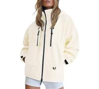 MJGkhiy Chaqueta Impermeable Mujer Resistente al Viento Chaquetas Impermeables Ligera Chaqueta de Viento Lluvia Con Capucha Deportiva Trekking Trench Antilluvia Tallas Grandes Chaqueta para Correr