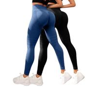 MJGkhiy Leggings de compresión 3D para mujer, antimasa, grasa, deportivos, Push Up Leggins anticelulitis, fitness, pantalones de gimnasio adelgazantes cintura alta elásticos Yoga Pants 2 Pack, De la