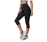 MJGkhiy Leggins Deportivos para Mujer 3/4 Ofertas Equitación Levantamiento de Cadera Leggings Elásticos Anticelulíticos Leggins para Correr Gimnasio Pilates Ropa de Yoga para Mujer de Verano, A1., S