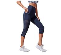MJGkhiy Leggins Deportivos para Mujer 3/4 Ofertas Equitación Levantamiento de Cadera Leggings Elásticos Anticelulíticos Leggins para Correr Gimnasio Pilates Ropa de Yoga para Mujer de Verano, A2, M