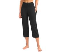 MJGkhiy Leggins Gimnasio Mujer 3/4 Cintura Alta Cortos Pantalones Cortos Correr Oferta Pantalones de Rodilla Jogging Pinocho Deportivo Ropa Pilates Fitness Capri Pantalones Chándal Yoga, Negro , S
