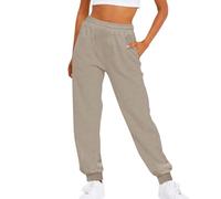MJGkhiy Pantalones chándal para mujer largos y anchos, pantalones deportivos con cintura elásticos, informales, ligeros, de algodón, pantalones deportivos de fitness, jogger con bolsillos, senderismo