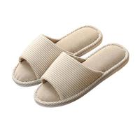 MJGkhiy Pantuflas de invierno para mujer, abiertas por delante, antideslizantes, espuma viscoelástica, elegantes, cálidas, cómodas, zapatillas de invierno suaves para casa, D, 36 EU