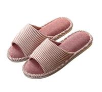 MJGkhiy Pantuflas de invierno para mujer, abiertas por delante, antideslizantes, espuma viscoelástica, elegantes, cálidas, cómodas, zapatillas de invierno suaves para casa, Un, 36 EU