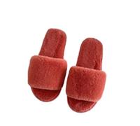 MJGkhiy Pantuflas de mujer de invierno de espuma viscoelástica peludas, antideslizantes, abiertas por delante, cómodas, de peluche, cálidas, elegantes, zapatos de casa suaves, zapatillas de invierno